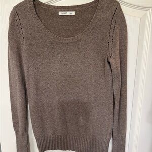 Old Navy Women's Brown Scoop Neck Knit Sweater